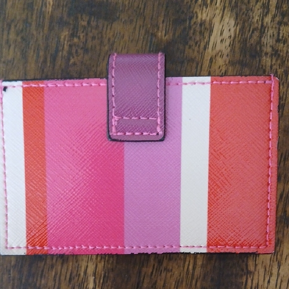 Victoria's Secret Pink and Red Striped Card Holder - Picture 3 of 4